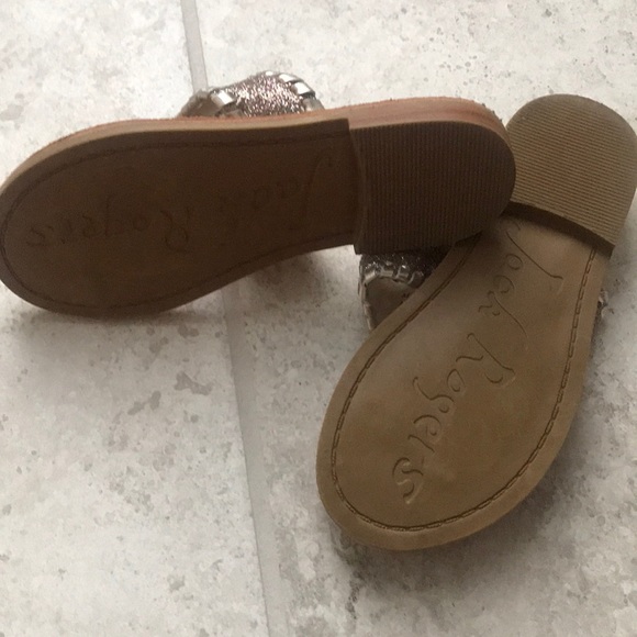 COPY - Jack Rogers Girl’s Gold Sandals - Picture 3 of 4